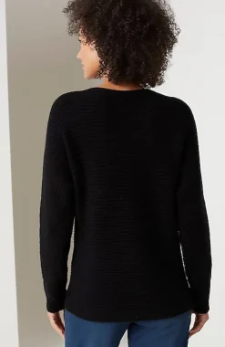 Pure Jill Hand-Stitched Details Boat-Neck Sweater | Jjill