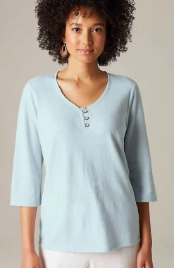 Pure Jill Hemp U0026 Cotton Henley Top | Jjill