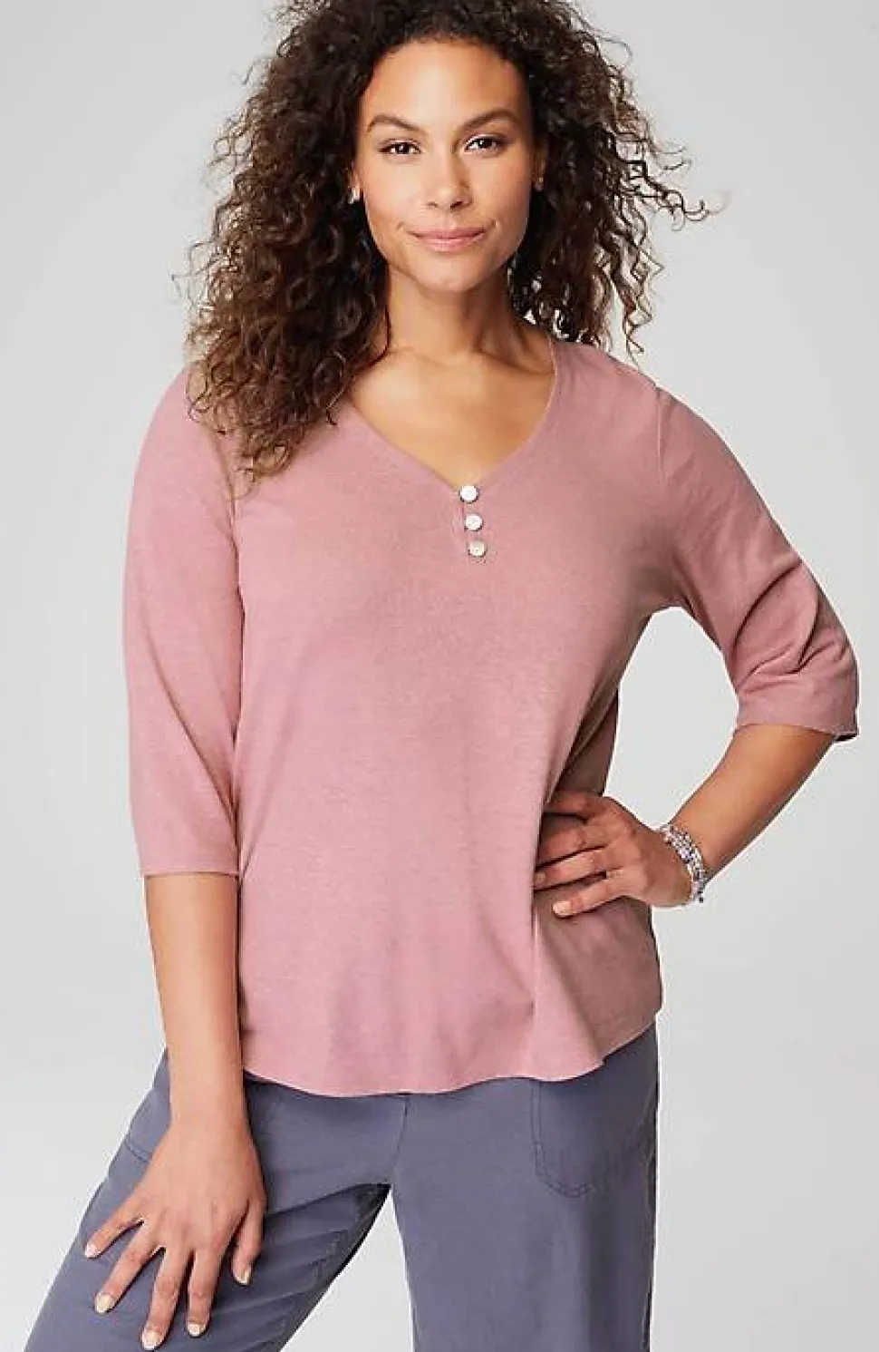 Pure Jill Hemp U0026 Cotton Henley Top | Jjill