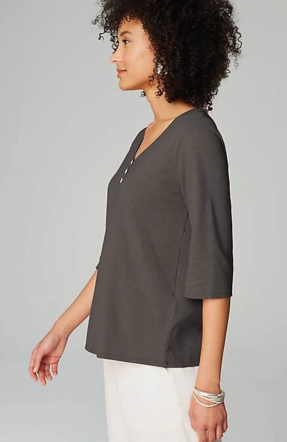 Pure Jill Hemp U0026 Cotton Henley Top | Jjill