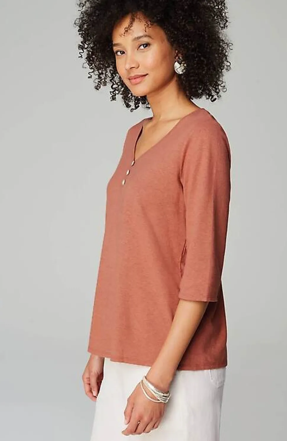 Pure Jill Hemp U0026 Cotton Henley Top | Jjill