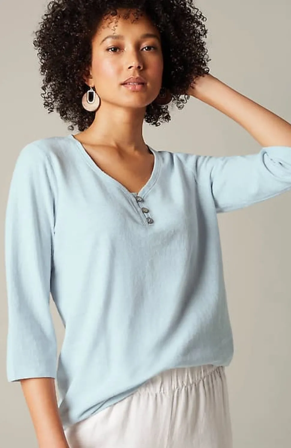 Pure Jill Hemp U0026 Cotton Henley Top | Jjill