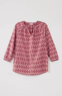Pure Jill Ikat Ruched Top | Jjill