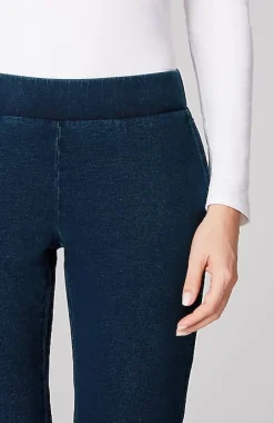 Pure Jill Indigo Knit Cropped Slim-Leg Jeans | Jjill