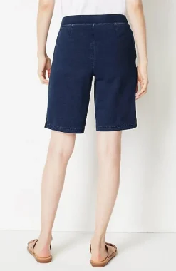Pure Jill Indigo Knit Jean Shorts | Jjill