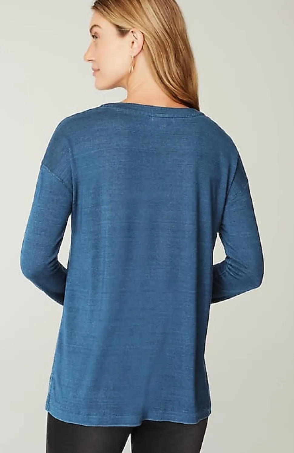 Pure Jill Indigo-Jersey Relaxed Top | Jjill