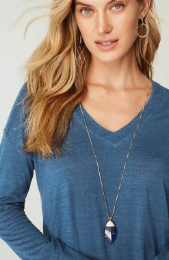 Pure Jill Indigo-Jersey Relaxed Top | Jjill