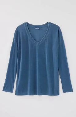 Pure Jill Indigo-Jersey Relaxed Top | Jjill