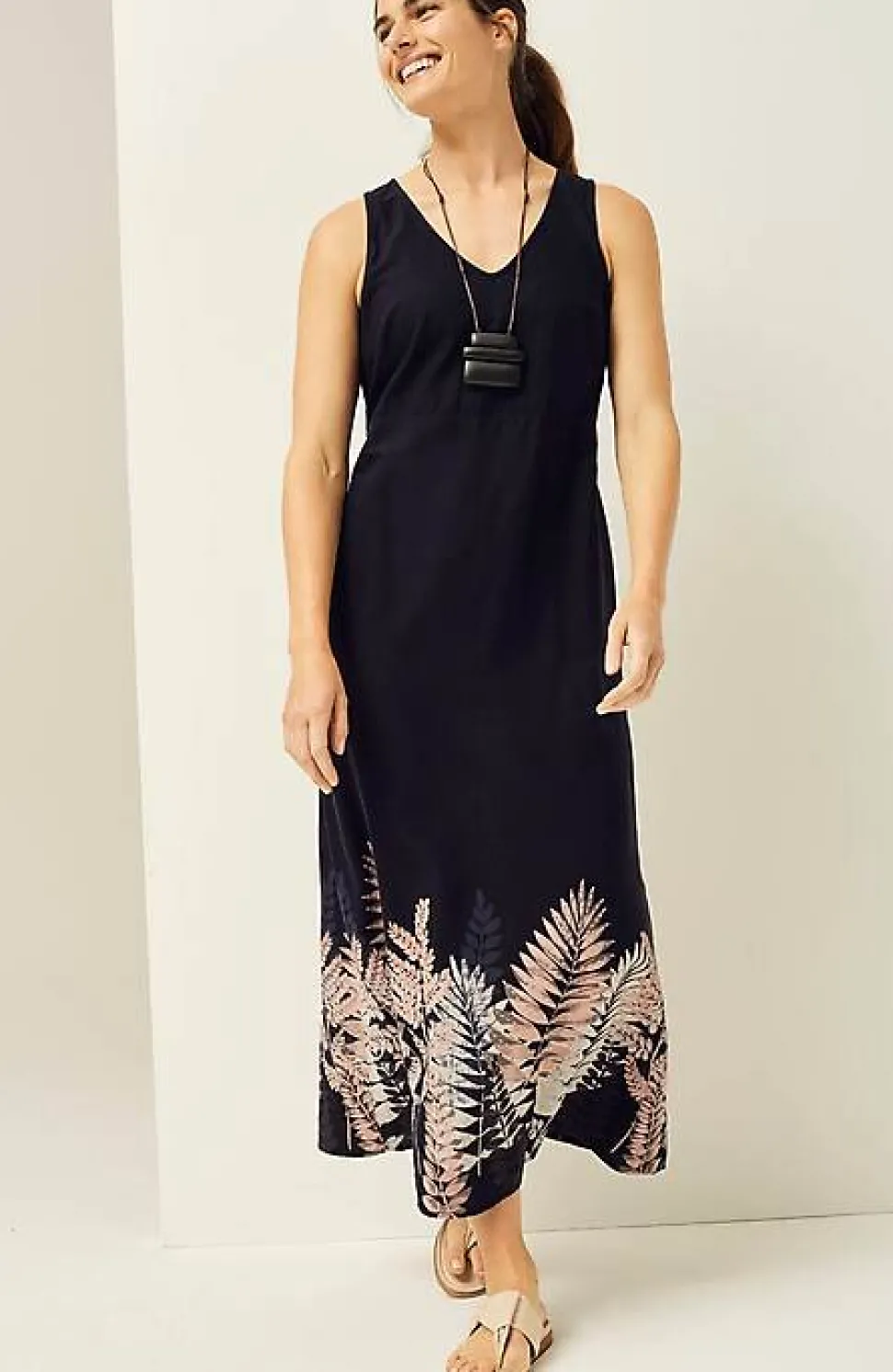 Pure Jill Kantha-Stitched U0026 Printed A-Line Dress | Jjill