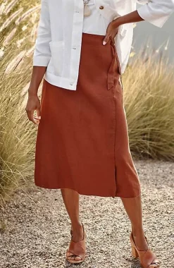 Pure Jill Linen Faux-Wrap Skirt | Jjill