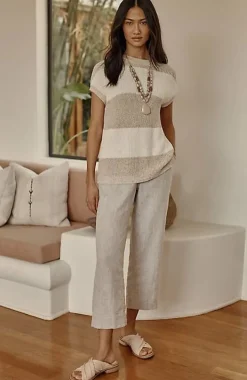 Pure Jill Linen Trapunto-Stitched Pants | Jjill