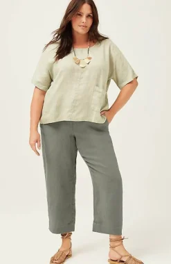 Pure Jill Linen Trapunto-Stitched Pants | Jjill