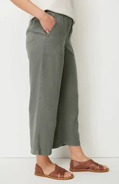 Pure Jill Linen-Blend Wide-Leg Crops | Jjill