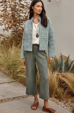 Pure Jill Linen-Blend Wide-Leg Crops | Jjill