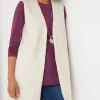 Pure Jill Long Teddy Vest | Jjill