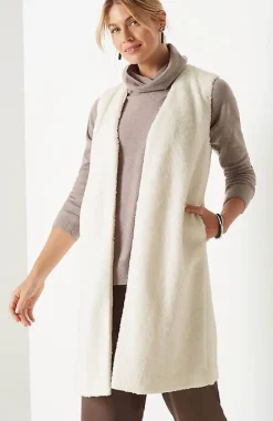 Pure Jill Long Teddy Vest | Jjill