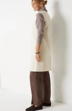 Pure Jill Long Teddy Vest | Jjill