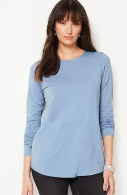 Pure Jill Long-Sleeve Shirttail Tee | Jjill