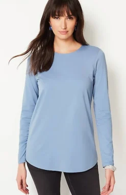 Pure Jill Long-Sleeve Shirttail Tee | Jjill