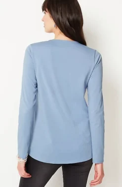 Pure Jill Long-Sleeve Shirttail Tee | Jjill