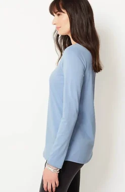 Pure Jill Long-Sleeve Shirttail Tee | Jjill