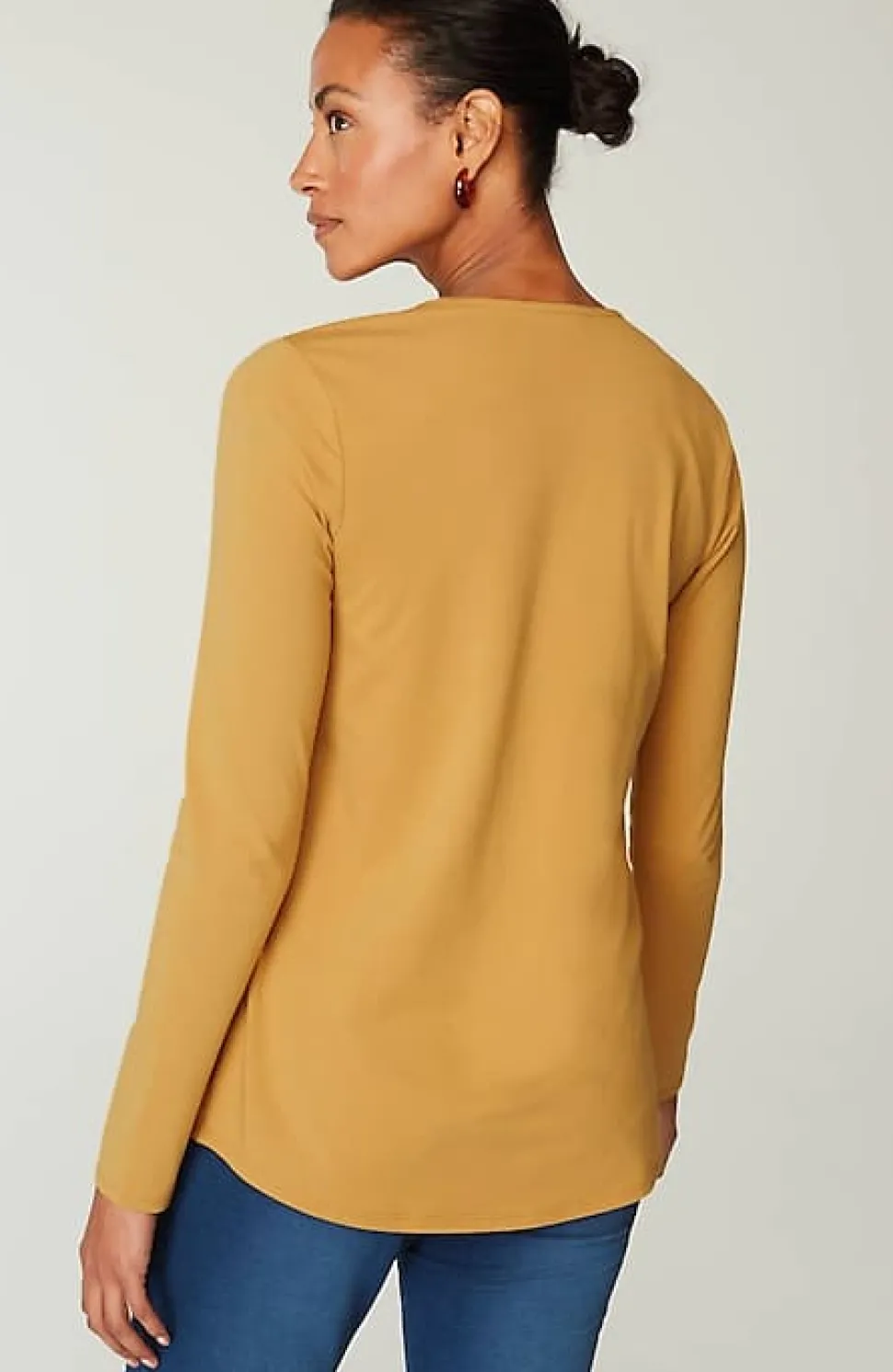 Pure Jill Long-Sleeve Shirttail Tee | Jjill
