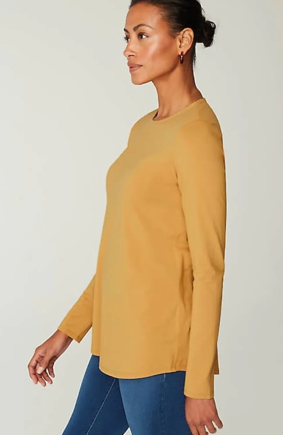 Pure Jill Long-Sleeve Shirttail Tee | Jjill