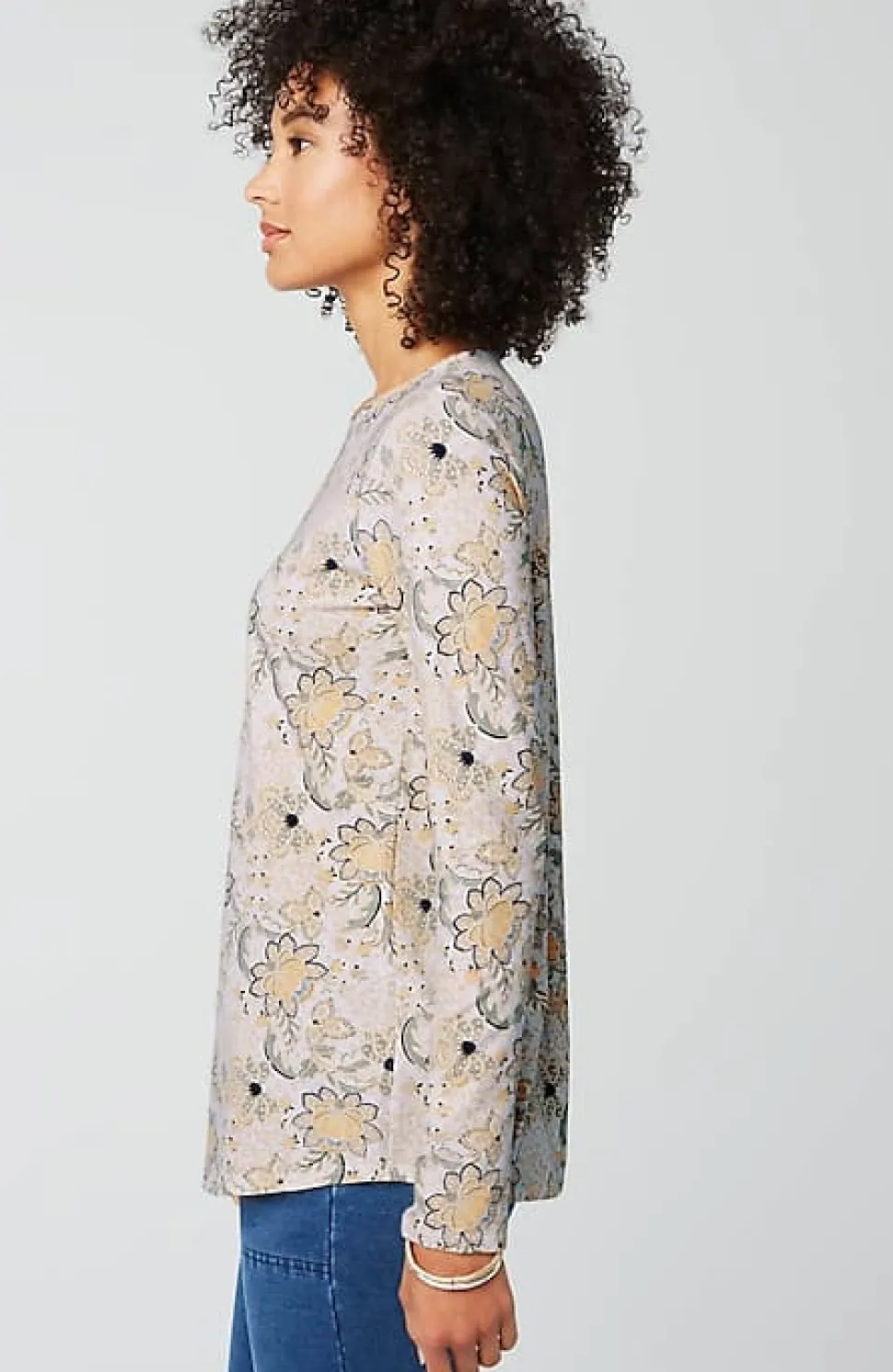 Pure Jill Long-Sleeve Shirttail Tee | Jjill