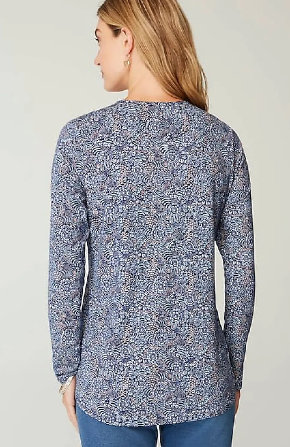 Pure Jill Long-Sleeve Shirttail Tee | Jjill