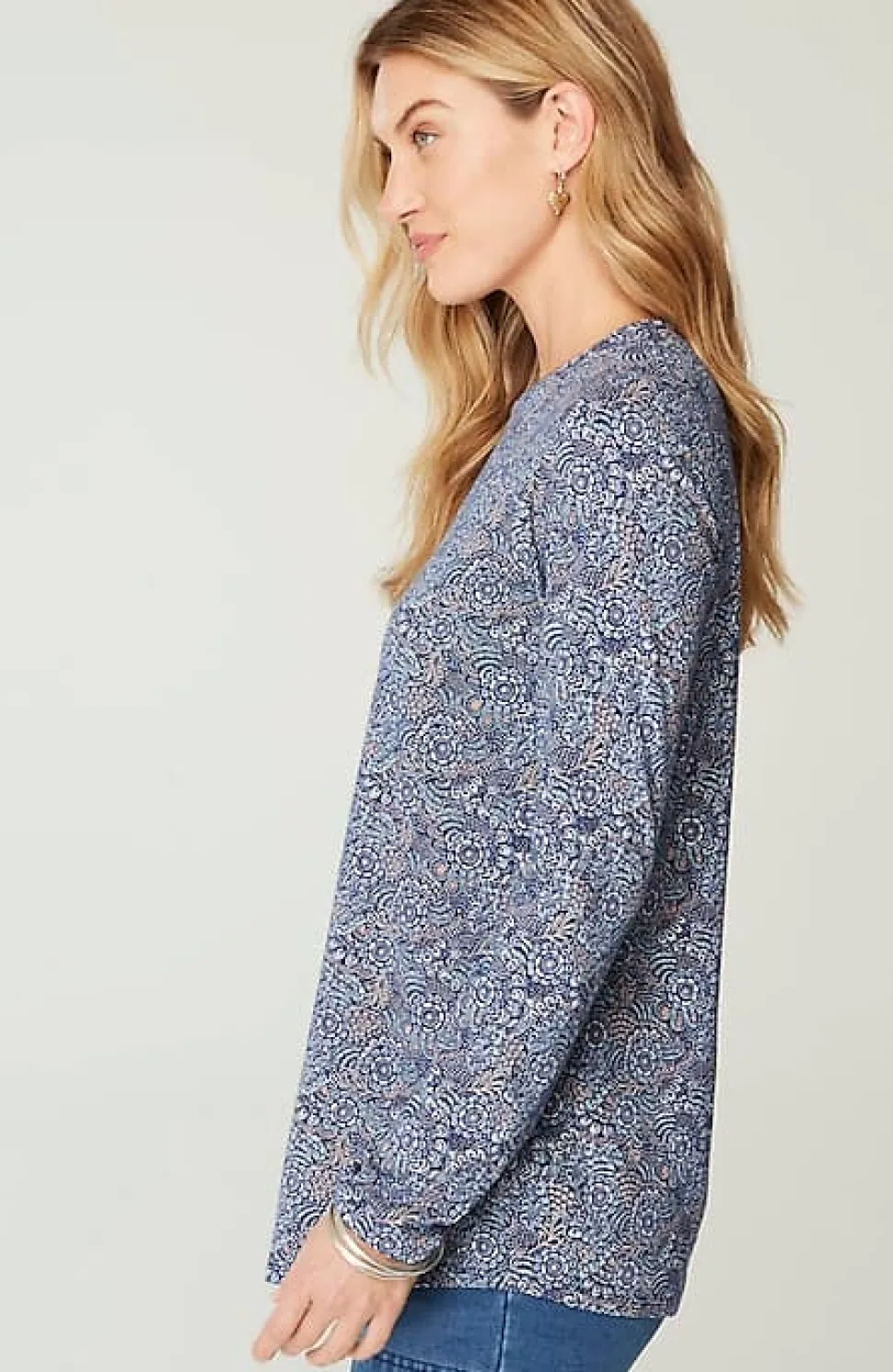 Pure Jill Long-Sleeve Shirttail Tee | Jjill