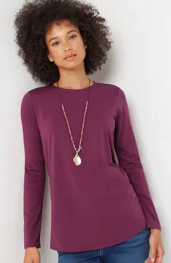 Pure Jill Long-Sleeve Shirttail Tee | Jjill