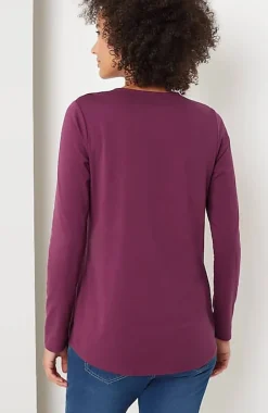 Pure Jill Long-Sleeve Shirttail Tee | Jjill
