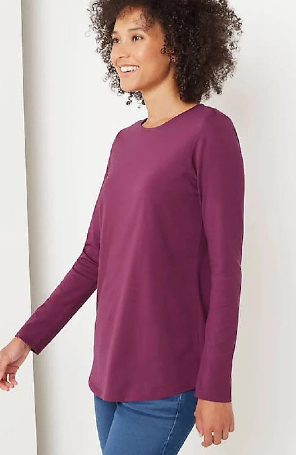 Pure Jill Long-Sleeve Shirttail Tee | Jjill