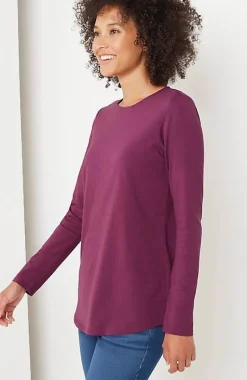 Pure Jill Long-Sleeve Shirttail Tee | Jjill