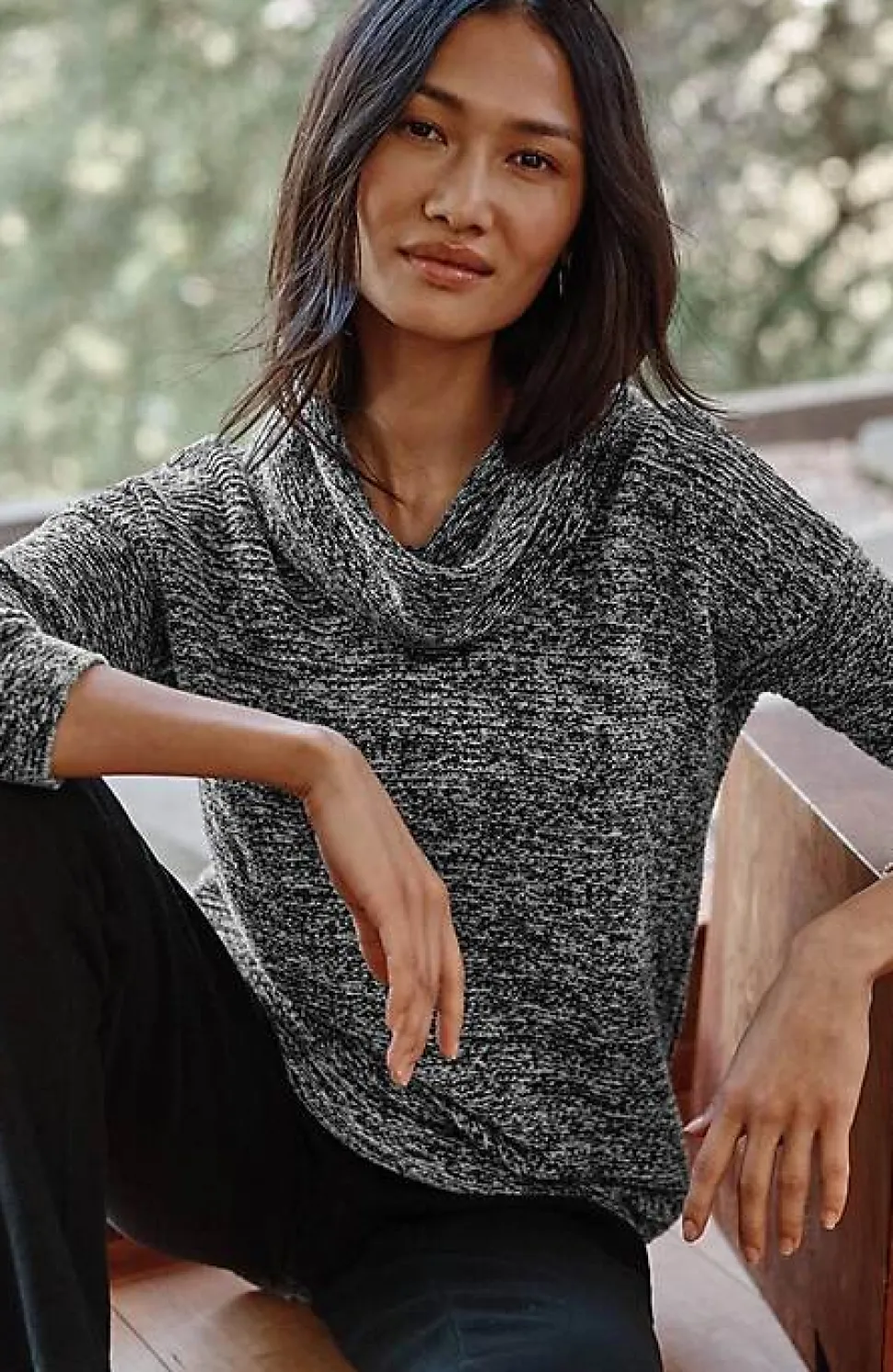 Pure Jill Marled Cowl-Neck Sweater | Jjill
