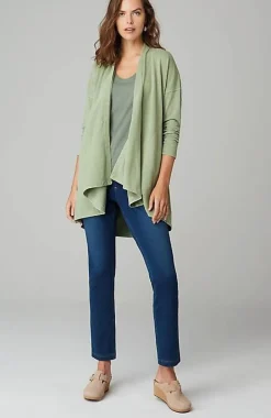 Pure Jill Mineral-Dyed Draped-Front Jacket | Jjill