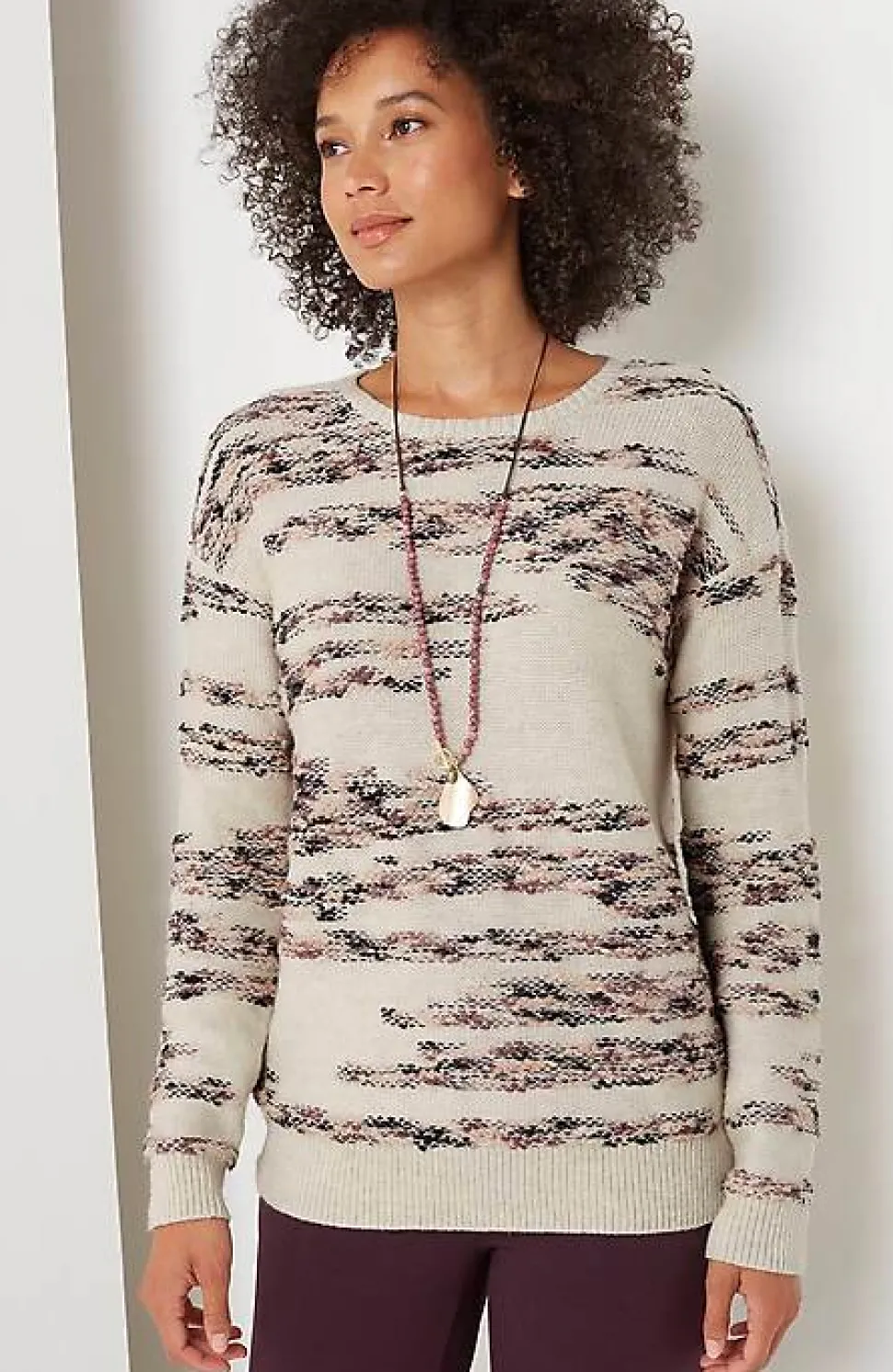 Pure Jill Multicolored Intarsia Sweater | Jjill