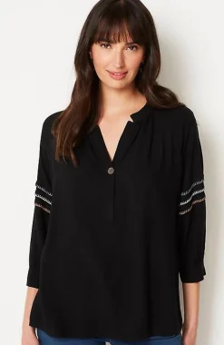 Pure Jill Multicolored Whipstitch Top | Jjill