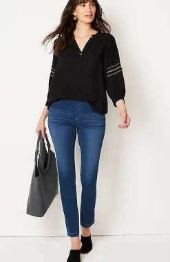 Pure Jill Multicolored Whipstitch Top | Jjill