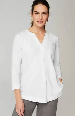 Pure Jill Organically Grown Cotton Buttoned Top | Jjill