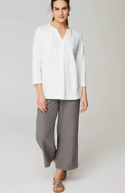 Pure Jill Organically Grown Cotton Buttoned Top | Jjill