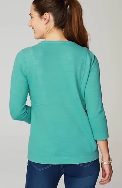 Pure Jill Organically Grown Cotton Buttoned Top | Jjill