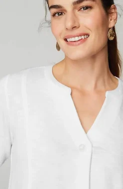 Pure Jill Organically Grown Cotton Buttoned Top | Jjill