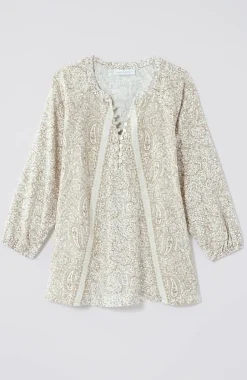 Pure Jill Organically Grown Cotton Buttoned Top | Jjill