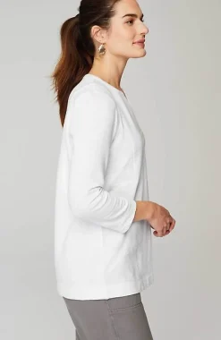 Pure Jill Organically Grown Cotton Buttoned Top | Jjill