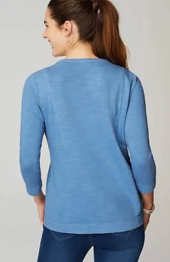 Pure Jill Organically Grown Cotton Buttoned Top | Jjill