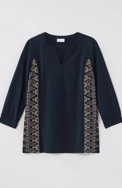 Pure Jill Placed-Embroidery Jersey Top | Jjill