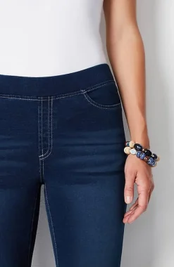 Pure Jill 5-Pocket Knit Pull-On Jeans | Jjill