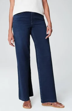 Pure Jill 5-Pocket Knit Wide-Leg Jeans | Jjill