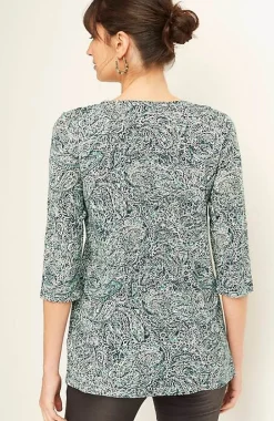 Pure Jill Printed Soft-V-Neck Top | Jjill